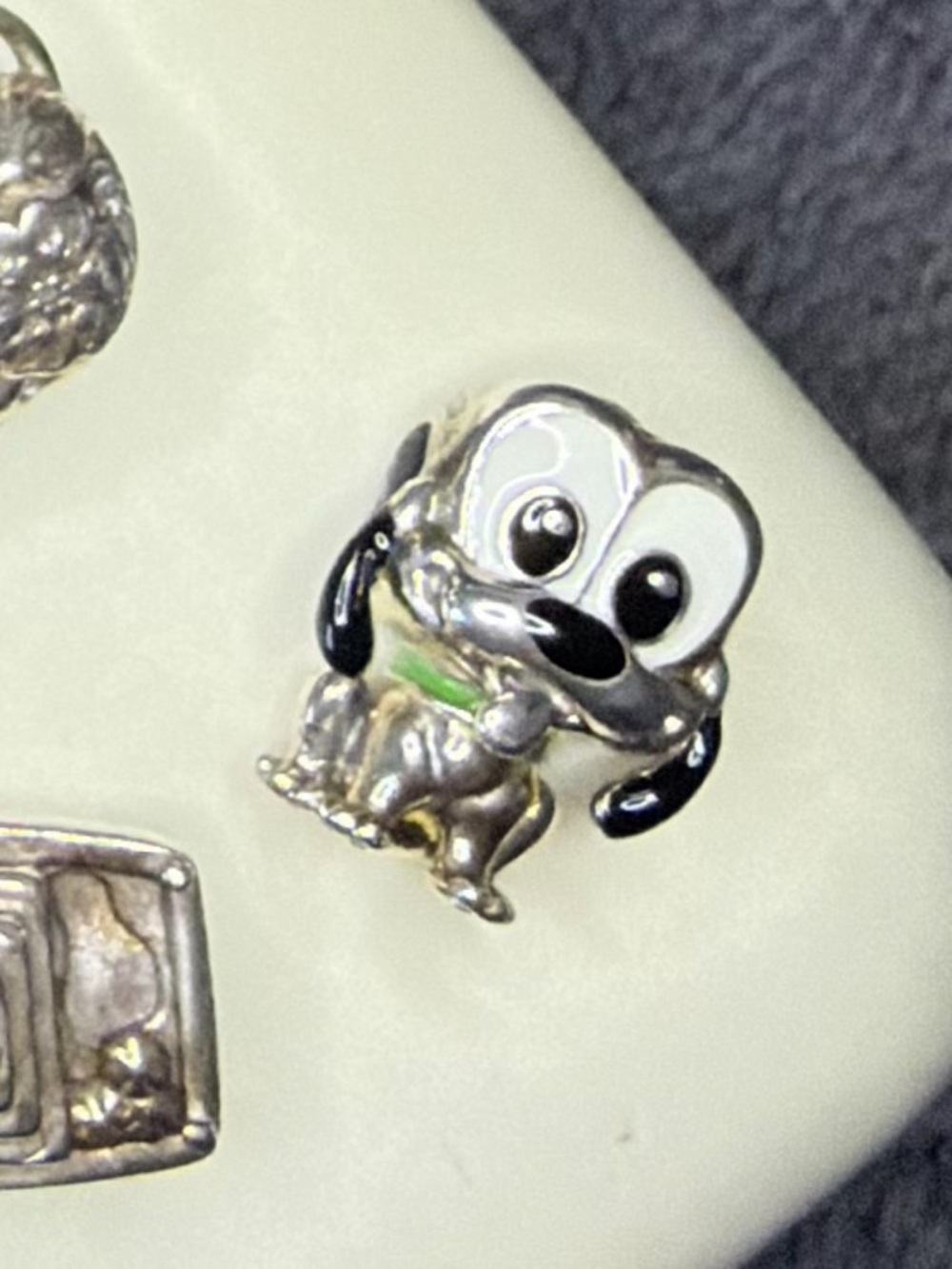 Authentic Pandora Disney Pluto Charm – Sterling Silver Pluto with Enamel Details